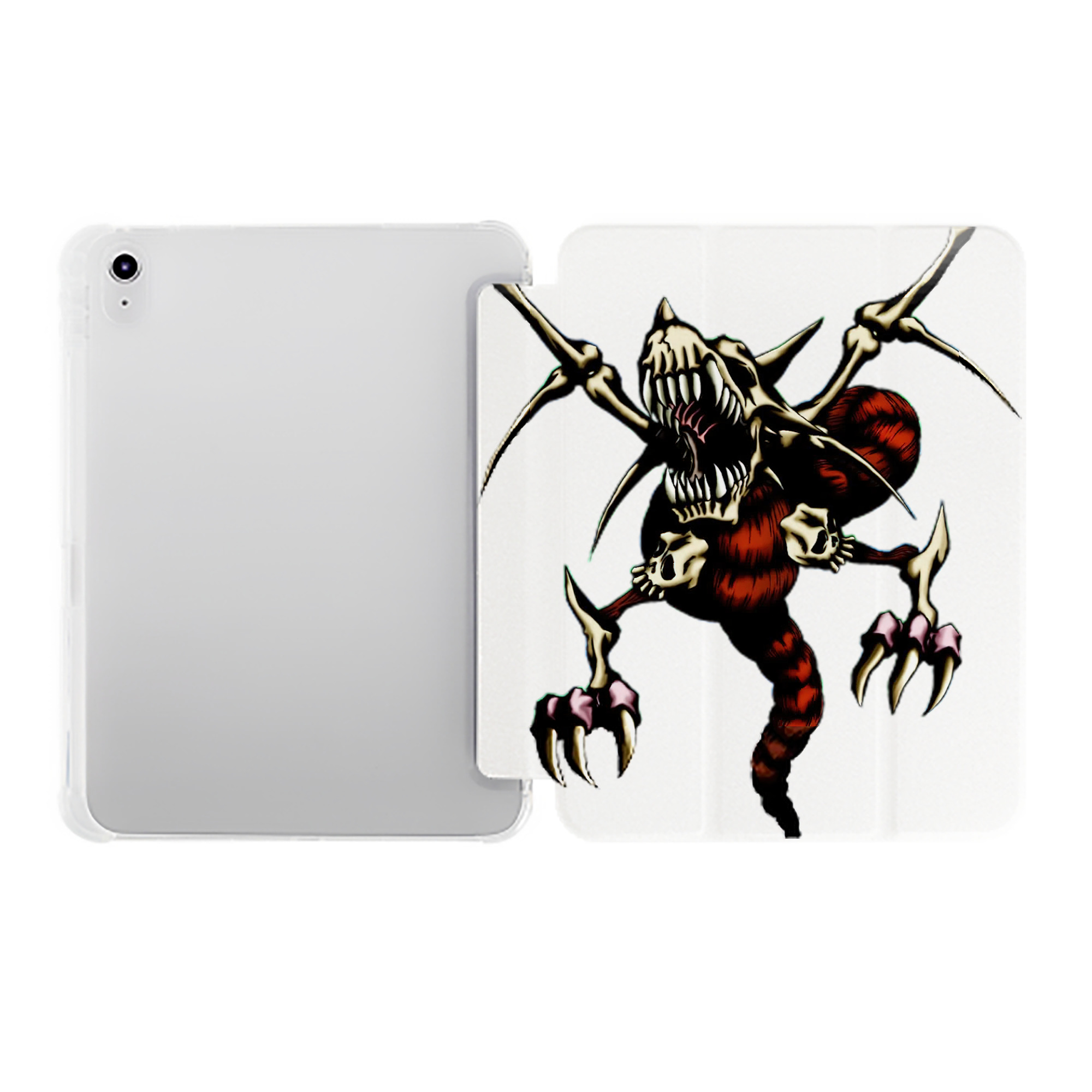 （画像用） 遊☆戯☆王 Yu-Gi-Oh! IPad ケース ペン収納付き 三つ折りスタンド PUレザー×シリコン 対応機種9.5/10.5/10.9インチ